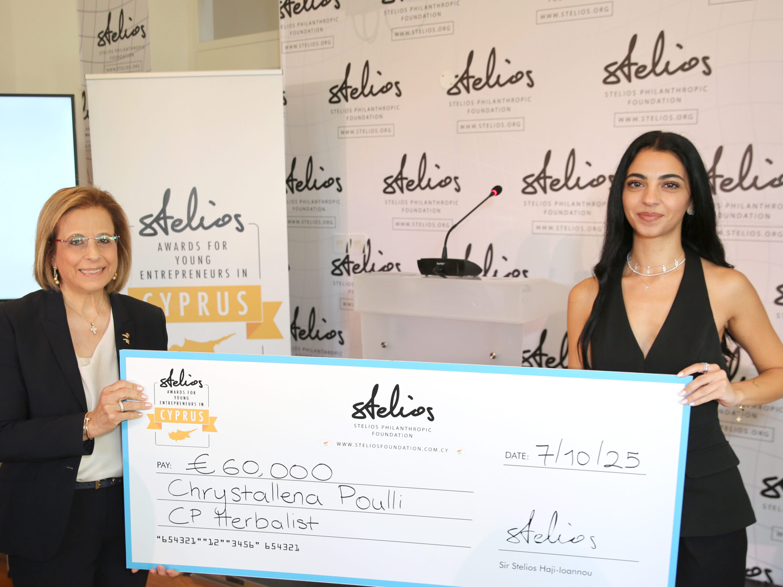 Chrystallena Poulli receives the 2nd Prize at Stelios Awards 2025
